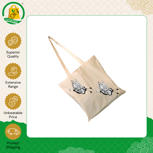 Bulk Manufacturer Selling Premium Quality Made in India 100% Cotton Printed Tote <b>Bags</b> with <b>Long</b> Self Handle for Sale - Product Image 2