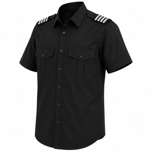 Camiseta Polo Personalizada de Verano para Guardias de Seguridad, Manga Corta, Negra, Mezcla de Algodón, Ropa de Trabajo - Product Image 3