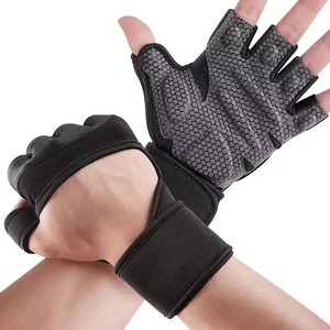 Gants de fitness personnalisables de qualité supérieure, durables pour la salle de sport, en polyester antidérapant, demi-doigts, unisexe, à prix réduit, offre spéciale - Product Image 1