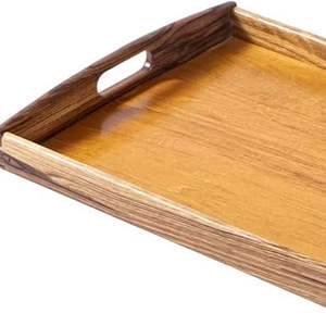 ถาดไม้เนื้อแข็ง ถาดเสิร์ฟสำหรับใช้ในบ้าน โรงแรม และร้านอาหาร ถาดเสิร์ฟแบบกำหนดเองจากอินเดียในราคาที่เหมาะสม - Product Image 2