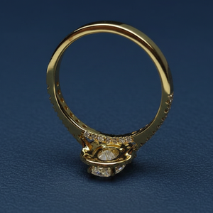 2.00 Ct IGI Certified Lab Created Diamond Ring Oval Engagement VVS2 F Yellow Gold Custom Wholesale Diamond Ring Lab - Product Image 5