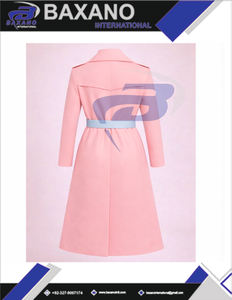 Manteau long en laine de haute qualité pour femmes, style trench-coat, de la sororité Jack And Jill Of America (JAJOF), avec ceinture. - Product Image 5