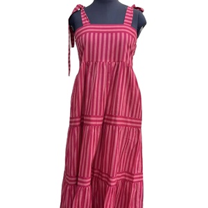 Ensemble Kurti Bohème Élégant en Coton Lourd, Coupe Midi Florale Unie, pour Femme, Tenue Festive d'Automne, Respirant, Écologique, Imprimé à la Main - Product Image 1