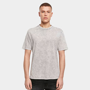 T-shirt vintage délavé à l'acide pour homme, coton premium, coupe ample, style rétro streetwear, décontracté, mode été - Product Image 1