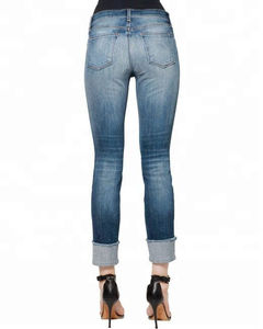 Nouveau Jean Taille Haute Slim pour Femme, Pantalon en Denim Personnalisé en Coton, Jean Baggy Couleur Unie pour Femme, Pantalon de Créateur - Product Image 5