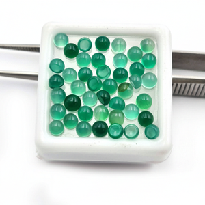 Petits cabochons en onyx vert naturel, pierres précieuses en vrac, taille personnalisée, évaluation par une tierce partie, certifiés GRV, bijoux pour la fabrication de bijoux - Product Image 2