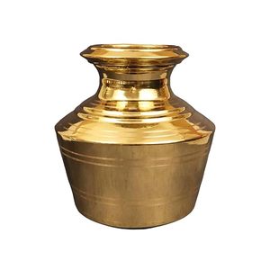 Pot à eau Kudam Ghada en laiton artisanal traditionnel, récipient décoratif indien vintage en laiton, décoration moderne pour la maison et la Pooja - Product Image 1