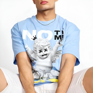 เสื้อยืดผู้ชายสีสันตัดกัน แขนสั้น สไตล์ลำลอง สตรีทแวร์ แฟชั่นฤดูร้อน ผ้าฝ้าย รับผลิตตามสั่ง ขายส่ง ผู้ผลิต OEM คุณภาพส่งออก - Product Image 4