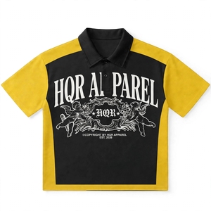 Chemise à manches courtes pour homme, noire et verte, avec logo imprimé sur le devant, bordure contrastée, coupe classique, style décontracté, en jersey de coton respirant - Product Image 2