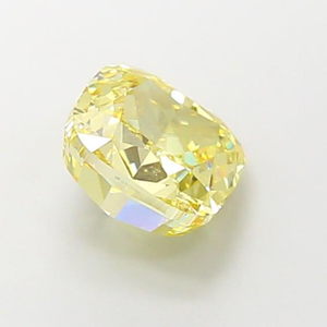 Diamant de laboratoire certifié taille coussin, jaune vif, pierre précieuse non montée, éclat radieux, bijoux fins élégants, pierre de luxe - Product Image 3
