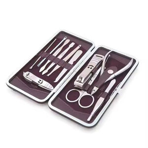 Kit de Soins des Ongles Professionnel Classique Complet Manucure Pédicure en Acier Inoxydable, Trousse de Toilettage Individuelle 4-en-1 avec Coupe-Ongles, Idéal pour les Voyages - Product Image 1