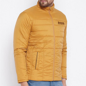 Chaqueta de Invierno Acolchada para Hombre, con Cuello Alto y Logotipo Frontal, de Lona de Alta Calidad, MOQ Bajo, Nueva Llegada - Product Image 3