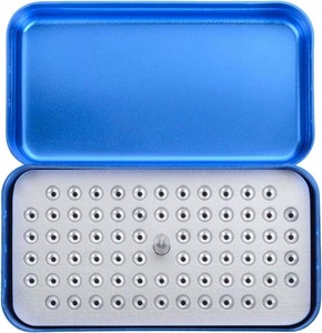 Boîte de rangement endodontique rectangulaire en acier inoxydable avec 72 trous et couvercle pour l'organisation des instruments dentaires DE-2693 - Product Image 5