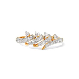 Anillo Abierto con Acento de Corazón de Diamante Cultivado en Laboratorio - Product Image 4