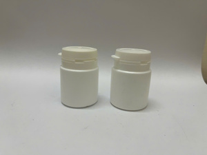 Botella de Plástico PE Cilíndrica Blanca con Tapa de Rosca para Uso Cosmético, Líquido/Tabletas, Diseño de Fondo Plano, APS C0320, Imprimible - Product Image 5