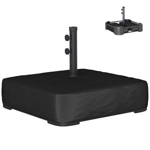 Base per Ombrellone da Giardino Rinforzata, Supporto Riempibile con Sabbia da 80 kg per Ombrelloni a Braccio con Pali da 4,8 cm, Colore Nero, Basi per Ombrelloni da Patio - Product Image 1