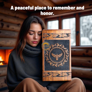 AYAANS Rosewood wooden Hand Carved Wooden Hot Selling cremation Urn <b>Box</b> for Adult Ashes Wholesale Cremation Urns (6X6X11)IN - Product Image 1