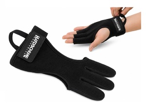 Gants de tir à l'arc élégants à demi-doigts, respirants, avec sangle de poignet réglable et fermeture auto-agrippante, en cuir, pour l'extérieur - Product Image 1