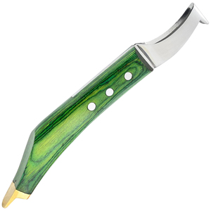 Cuchillo de Herrador OEM, Bajo MOQ, Herramienta Profesional para Recortar Pezuñas de Caballos, con Hoja Curva de Acero Inoxidable y Mango de Madera - Product Image 6
