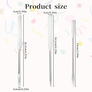 Espátula Mezcladora de Cosméticos Premium con Mango Largo, Herramienta de Maquillaje para Base, Crema, Mascarilla, Equipo Higiénico para el Cuidado de la Piel y Salón de Belleza - Product Image 3