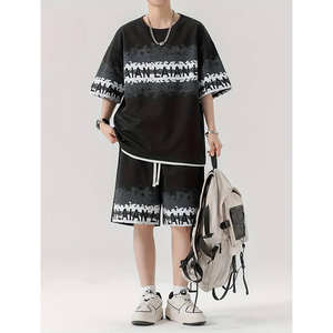 Men's T-Shirt & Short Sets Breathable Eco-Friendly High Street Plus Size Pakistan Made - Product Image 4