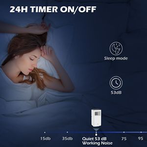 8,000 BTU White Mobile Air Conditioner for 345 Sq. Ft. Room Auto Sleep 24H Timer <b>Dehumidifier</b> Fan Window Kit Battery Powered - Product Image 5
