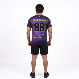 Camiseta de Esports Sublimada Personalizada, 100% Poliéster, Absorbente de Humedad, Cuello en V, Manga Corta, para Hombres y Unisex, Equipos Competitivos - Product Image 2