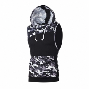 Haut à capuche sans manches 100 % coton personnalisé en forme de cœur pour homme et femme, idéal pour l'hiver et le sport - Product Image 1