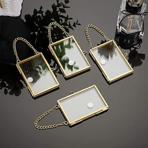 Home Decor Glass & Metal Hanging & Table Top Picture <b>Frame</b> for <b>Wall</b> Decoration, with 2 Sides Glass Customized <b>Frames</b> - Product Image 4