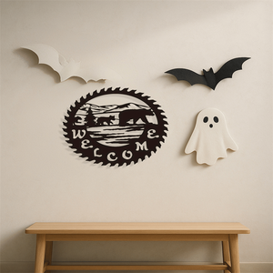CIFbuy Scultura Orso Gotico in Metallo, Statua Animale per Arredamento Casa, Soggiorno, Halloween, Natale, Decorazione Murale, Servizio di Ritiro - Product Image 4