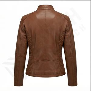Chaqueta de cuero elegante para mujer, diferentes colores disponibles al mejor precio, chaqueta de cuero para mujer, chaqueta de cuero personalizada para mujer - Product Image 3
