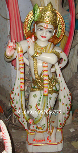 Estatua de pie de mármol blanco de la mejor calidad, estatua de Lord Krishna para adoración y decoración del hogar, venta al por mayor - Product Image 6