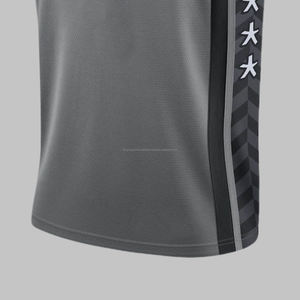Camiseta de baloncesto bordada personalizada de alta calidad para hombre, ropa deportiva, camisetas transpirables de secado rápido en estilo establecido - Product Image 6