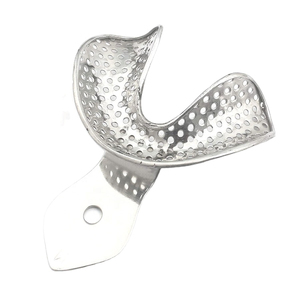 Bandejas de Impresión Perforadas para Prótesis Dentales, Reutilizables, Inferiores, Medianas, de Acero Inoxidable y Silicona, Básicas Dentales, de Alta Calidad, para Hueso - Product Image 5