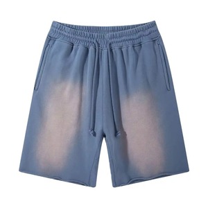Shorts en molleton de coton dégradé de qualité supérieure pour hommes, avec logo personnalisé, décontractés, pour la gym, l'entraînement, le fitness, le streetwear, et le jogging - Product Image 1
