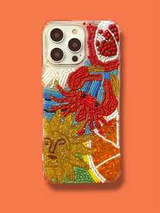 Handcrafted Celestial Star And Ocean <b>Charm</b> Beaded Phone Case <b>Glass</b> Bead Mobile Back Cover Protective ShellBeaded Phone Case Phon - Product Image 5