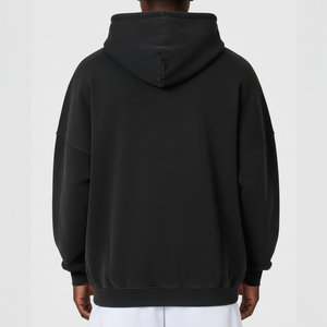 Sweat-shirt à capuche pour homme de haute qualité 2026, sweat-shirt décontracté uni, impression personnalisée du logo, taille oversize, 580 g/m², hiver, 100 % coton - Product Image 2