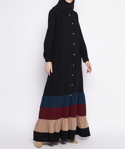 Abaya Saudí Tradicional Islámica de Alta Calidad para Mujer, Diseño Dubai, Primavera, Poliéster Transpirable, Largo hasta el Tobillo, Corte Musulmán - Product Image 3