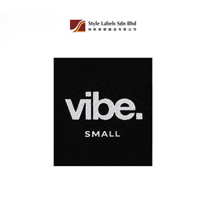 Etiquetas de damasco tejidas personalizadas de primera calidad, corte fusible y borde láser, lavables para prendas y bolsos con logotipo de marca, estilo Selangor - Product Image 2