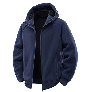 Mego Industry <b>Men's</b> Olive Green Cotton Lined Fleece <b>Safari</b> <b>Jacket</b> Winter Thick Zip up Waterproof Windproof Coat - Product Image 3