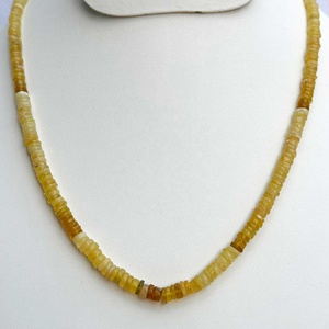 Sale Trendy Natural Honey <b>Opal</b> Heishi Tyre Beads Necklace Yellow <b>Opal</b> Gemstone Infinity Necklace From 100% Reasonable Price - Product Image 2