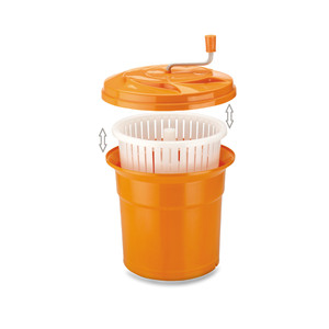 Centrifuga per Insalata in Plastica Arancione, Utensile da Cucina Manuale - Product Image 2