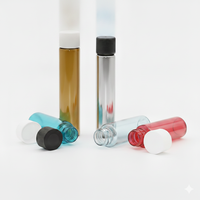 Tube en PET transparent résistant aux enfants avec bouchon à pression et à rotation 116 mm, emballage rigide en plastique à l'épreuve des enfants