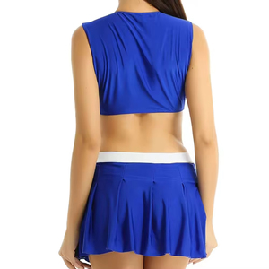 Ensemble de cheerleading sans manches en polyester avec logo personnalisé, respirant, de haute qualité, service OEM, uniforme de cheerleader pour adultes - Product Image 6