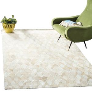 Alfombra a Rayas de Estilo Persa Hecha a Mano para Decoración del Hogar, con Cuero Vacuno y Algodón, Diseño Antideslizante de Pelo Corto, Apta para Mascotas - Product Image 2