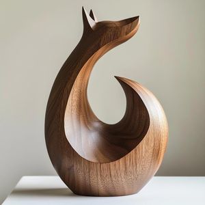 Escultura de Madera India Hecha a Mano por RR Enterprises para Exhibición Decorativa - Product Image 5