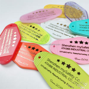 Porte-clés personnalisé vintage style motel, en acrylique ABS brillant, étiquette de clé de chambre d'hôtel, logo personnalisé, porte-clés promotionnels - Product Image 5