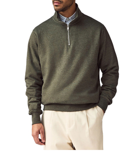 Pull à capuche tricoté vert olive pour homme, manches classiques, rayé, 100 % coton, anti-boulochage, ODM, vêtement d'hiver - Product Image 1
