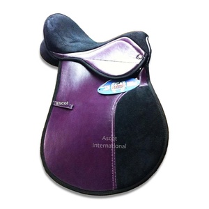 Selle de course de chevaux anglaise de couleurs personnalisées de qualité supérieure avec siège en daim en cuir synthétique en gros - Product Image 2