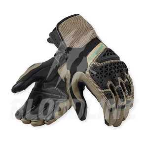 Guantes de Motocicleta BLOODLINE, Largos hasta la Muñeca, Transpirables, de PU, Deportivos, para Exteriores, Primavera/Otoño, Sin Forro, Negro y Bronceado - Product Image 6